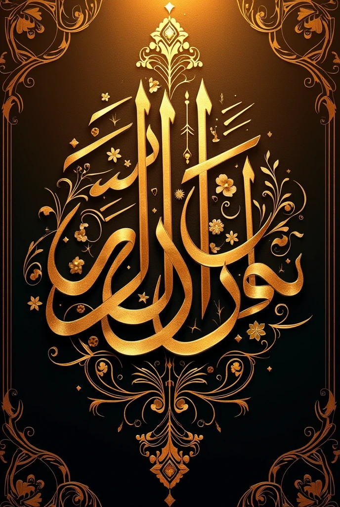 The name Abdul Wasi Muhyi al-Din written in gold