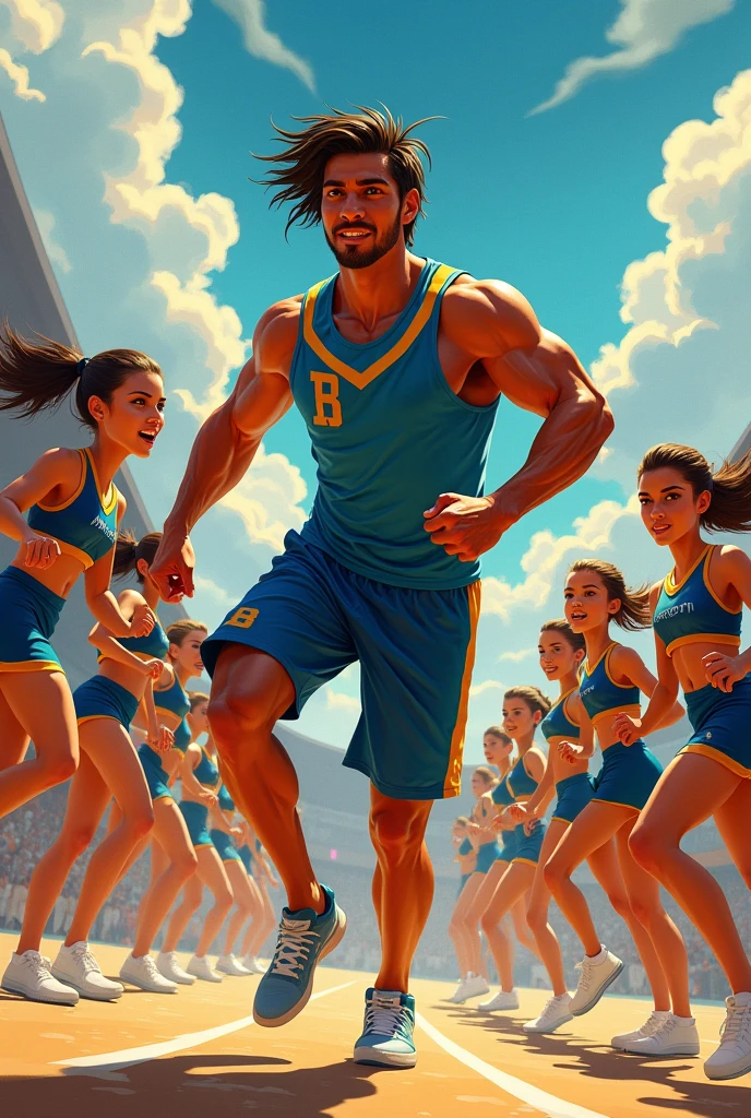 Cheerleading strip, time do Gabriel Medina