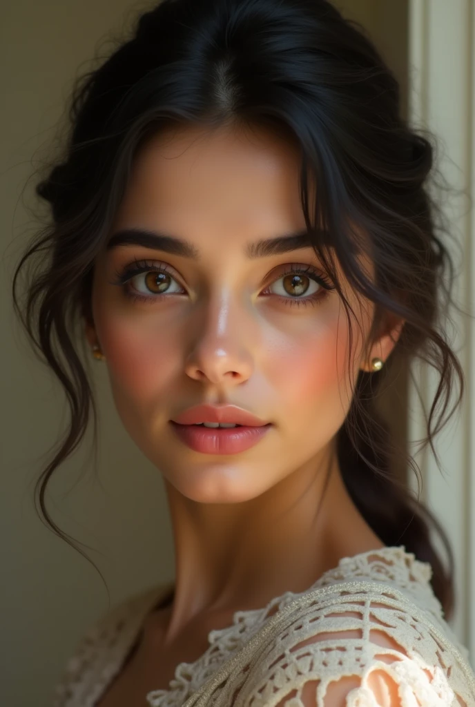 A beautiful indian Muslim girl she has beautiful eyes and lips amd she looks pretty