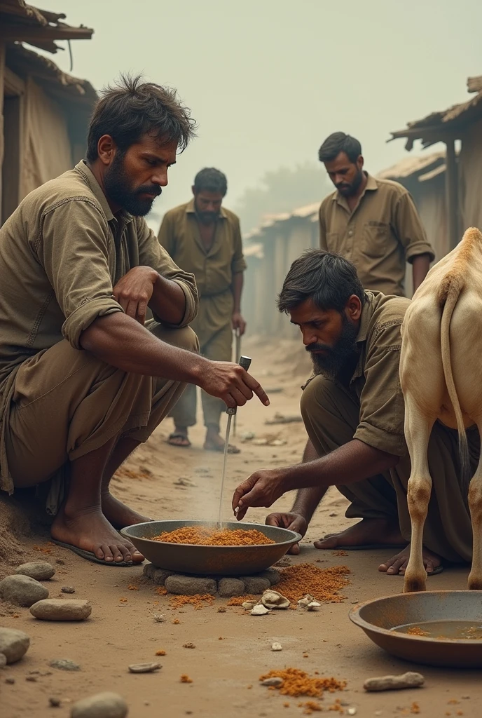 Indian  poor people bred and solid food 