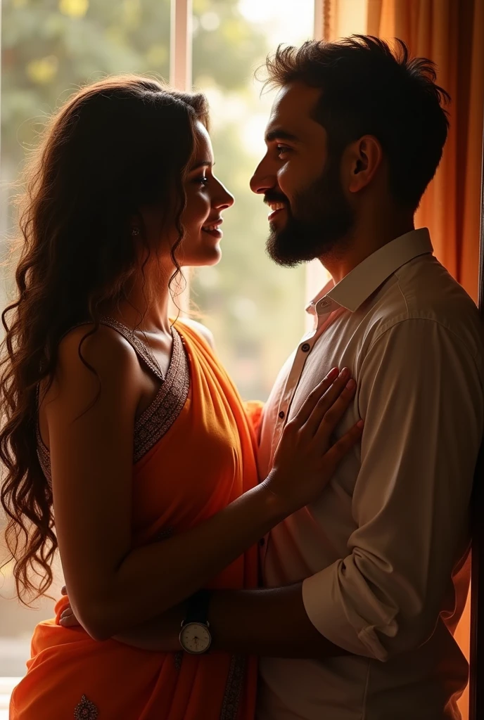 Generate image  muslim male doing sex with hindu women  
He sex her in front of he's husband