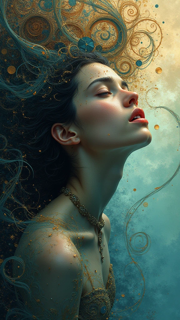 Rosy tears、Official Art、unity 8k wallpaper、Ultra-detailed、Beautiful and aesthetic、masterpiece、Highest quality、(Tangleた、And Mandalas、Tangle、Tangle)、(Fractal Art:1.3)、One Girl、Very detailed、Dynamic Angle、Cowboy Shot、Chaos in its most beautiful form、elegant、Brutalist Design、Vibrant colors、Romance、James Jean、Robbie Dowie Anton、Ross Tran、Francis Bacon、Michal Muratz、Adrian Gainey、Petra Cortright、Gerhard Richter、takato yamamoto、Ashley Wood、atmosphere、Ecstasy Note、Streaming notes are visible