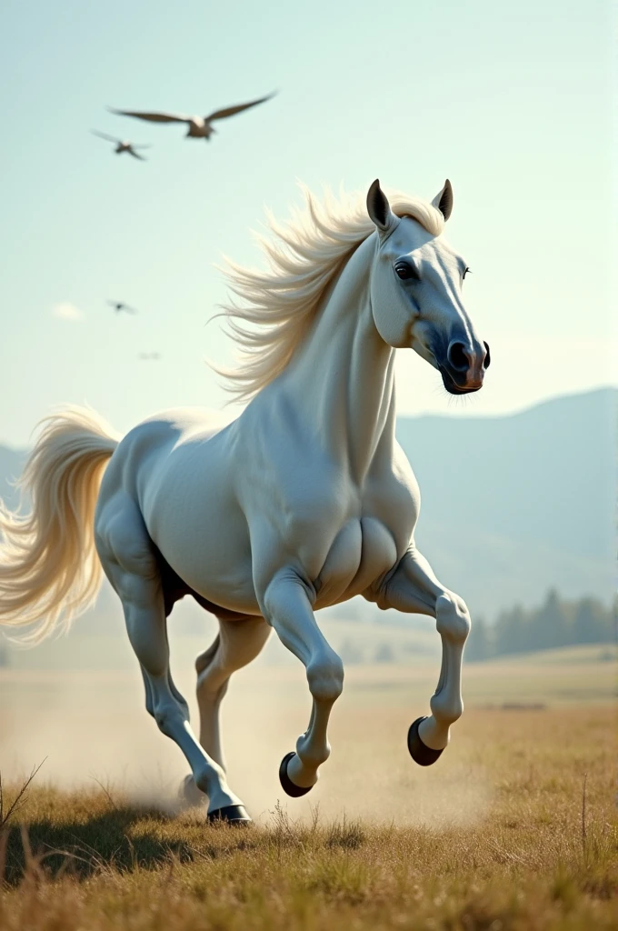 running white horse