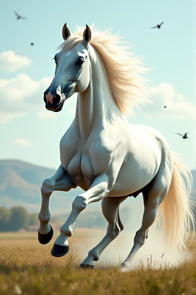 running white horse