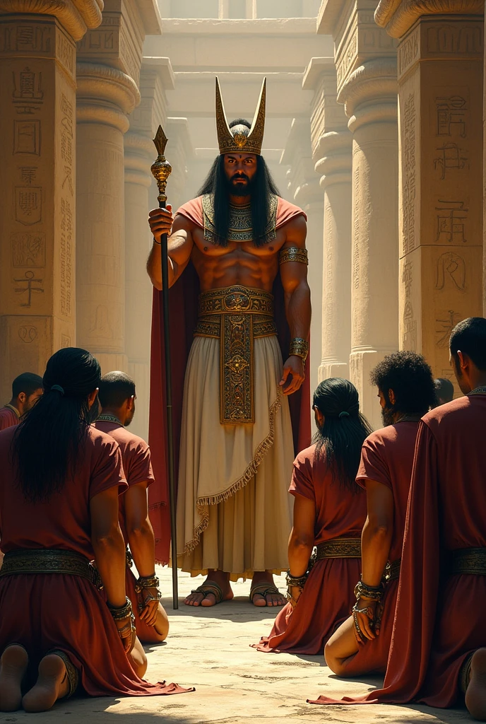 prisoners of Egypt in Egyptian dress pharaoh