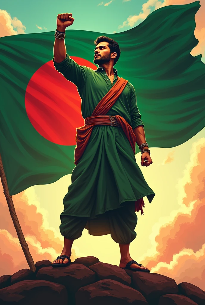 Justice Will Be served With bangladesh flag background