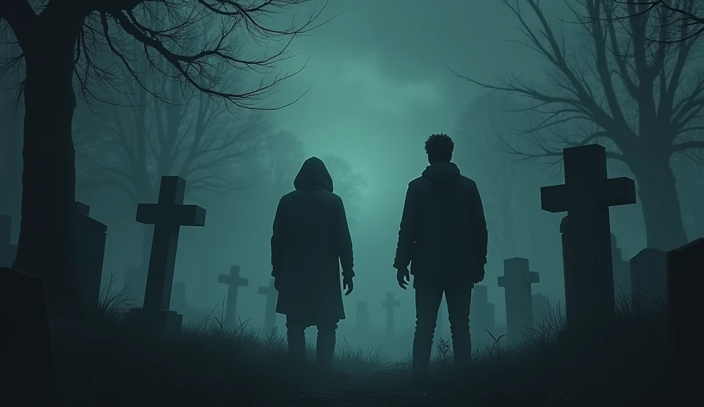 • Scenery: The dim light in the graveyard, the fearful state of friends. Zubair and Amin,