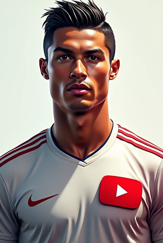 Cristiano Ronaldo with a Youtube badge