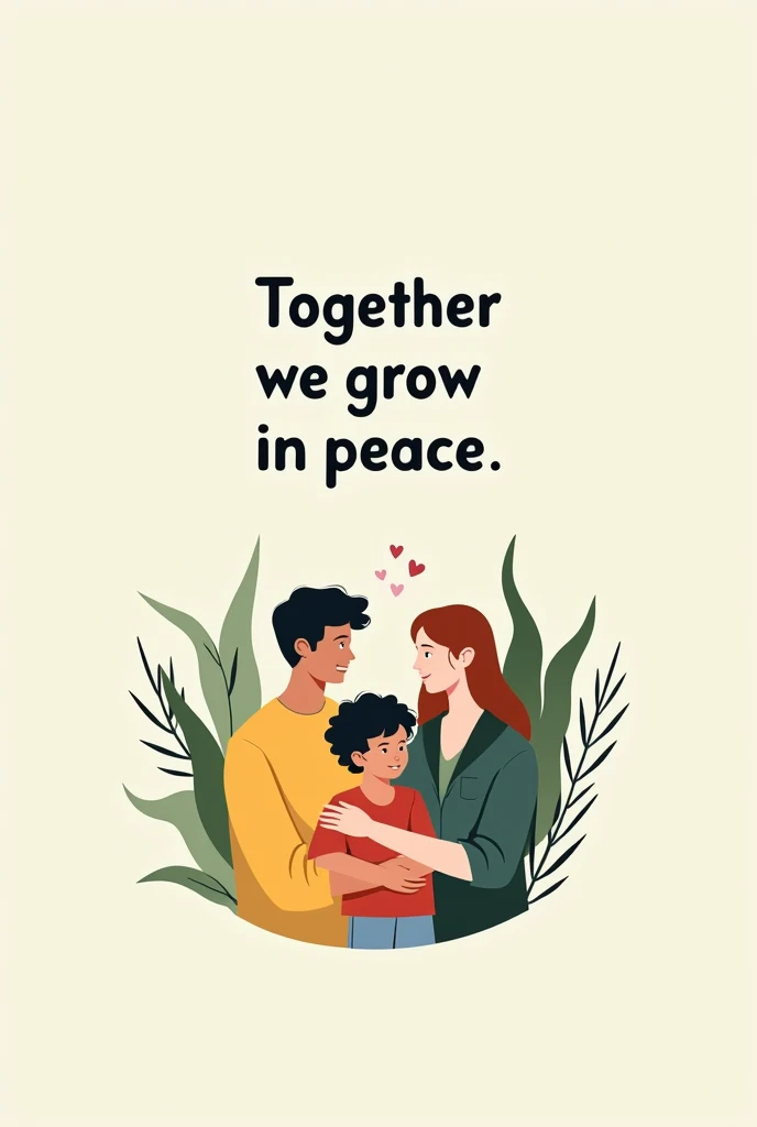 For Peace education, create a slogan that promotes PEACE in a community make it more simple like a simple community add a words, don't put too much people just two or three add simple words