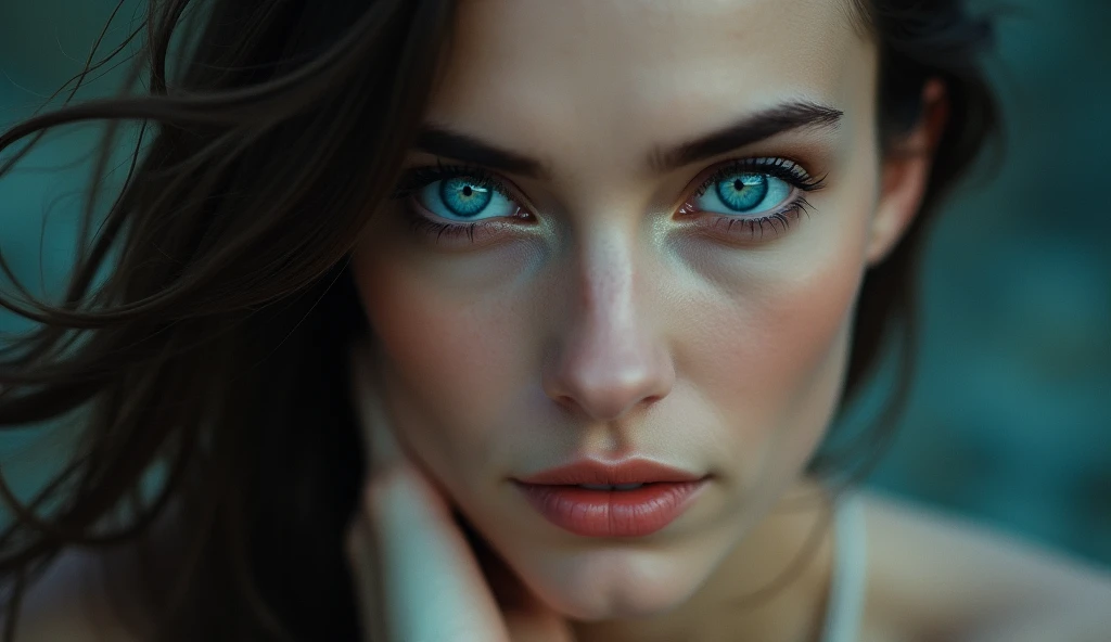 Blue eyes of a lady