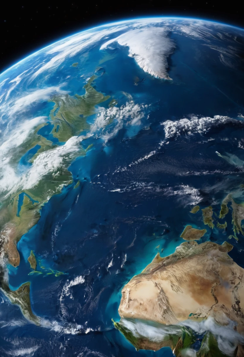 generates a Professional 8k UHD photograph of the planet Earth, with depth of field, which shows the volume and 3D style on the planet, a masterpiece, luxury shot, which looks real and artistic