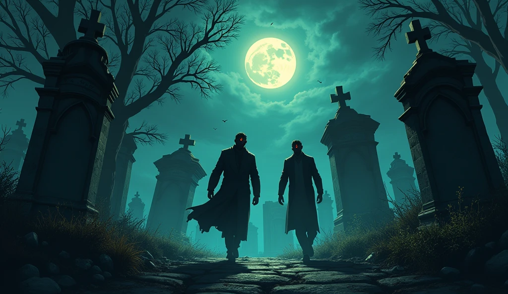 Characters: Zubair and Amin, who look harassed and panicked. &quot;Horrible Graveyard&quot; May