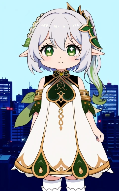 fullcg,Best quality,highest quality, 8k,Soft lighting, Confused, Looking at the audience, alone, smile, Knee socks,Nahida Genshin Impact | Character Lora 1283,((low length:1.5)),((chibi:1.5)),((little child girl)),1girl,difficult,cowboy shot,Beautiful cityscape,naked,nfsw,