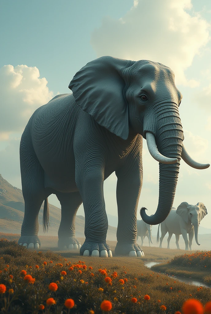 Elephant and horses combo