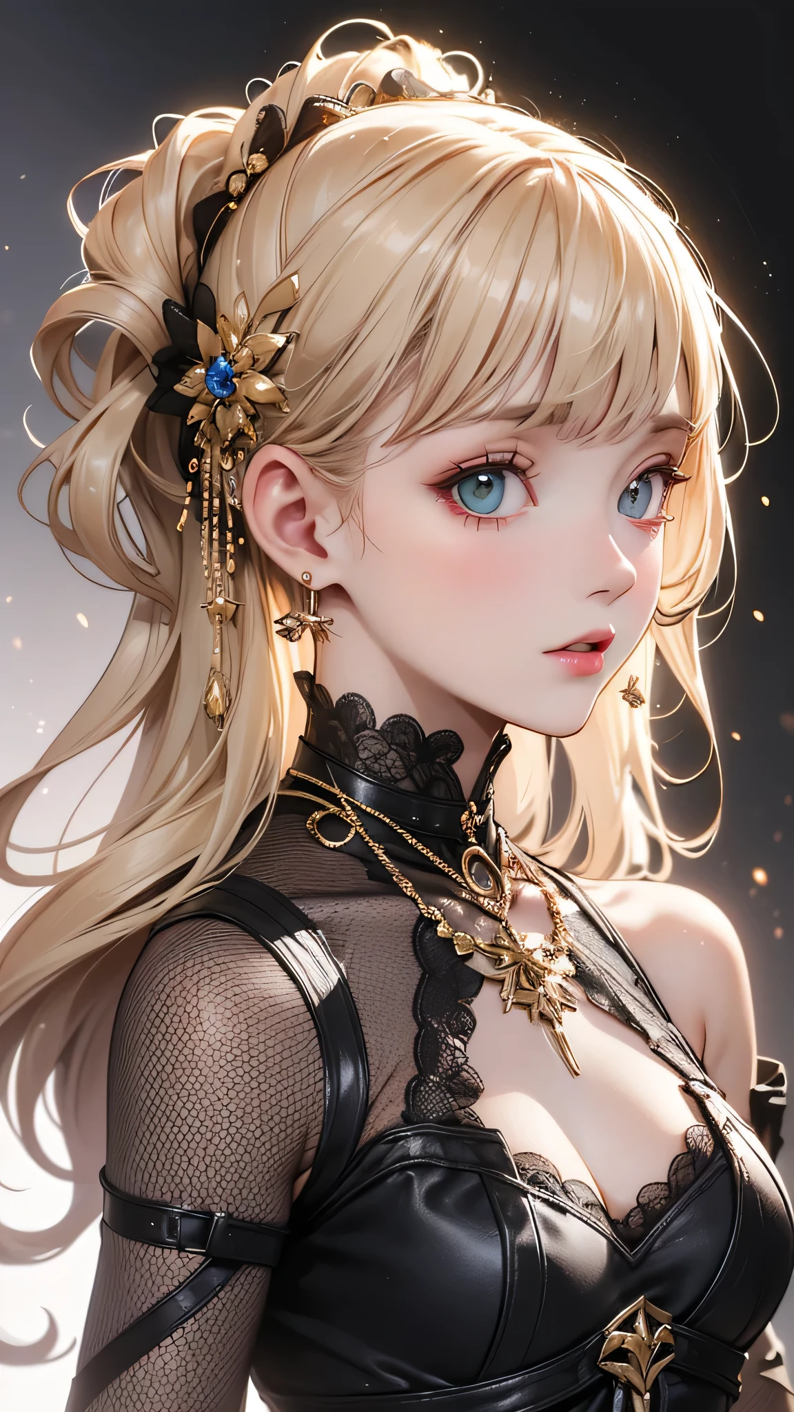Immerse yourself in the elegance and sophistication of this beautiful blonde with captivating sparkling green eyes.. Utilizing 3D technology and Octane rendering at 8K resolution、Her detailed face is rendered in a hyper-realistic way。. Exquisite sharp details and smooth rendering style, Combined with film studio lighting, It will make this work of art a true masterpiece.. We hope ArtStation will become a trendsetter in the digital art community.、Get ready to turn heads.