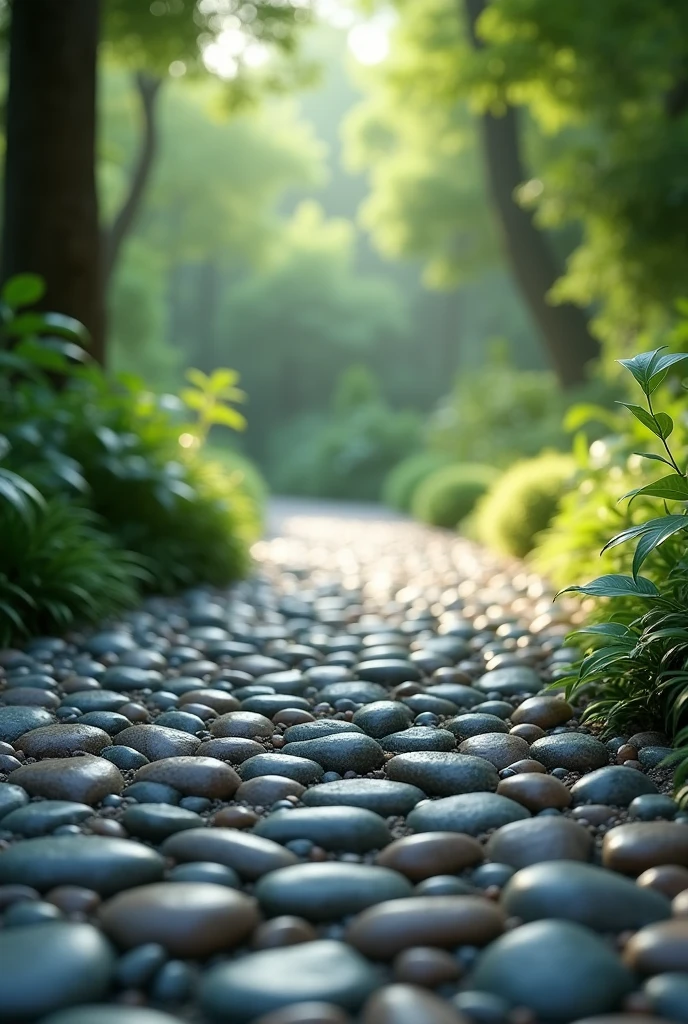 Pebble floor