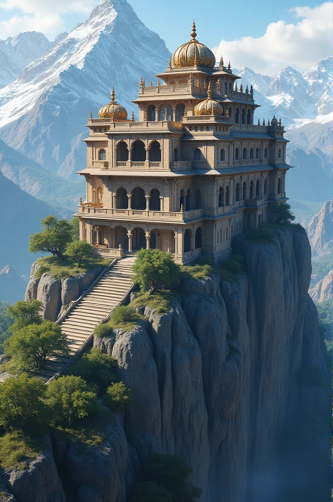 पहाड़ी के ऊपर एक हवेली थी।