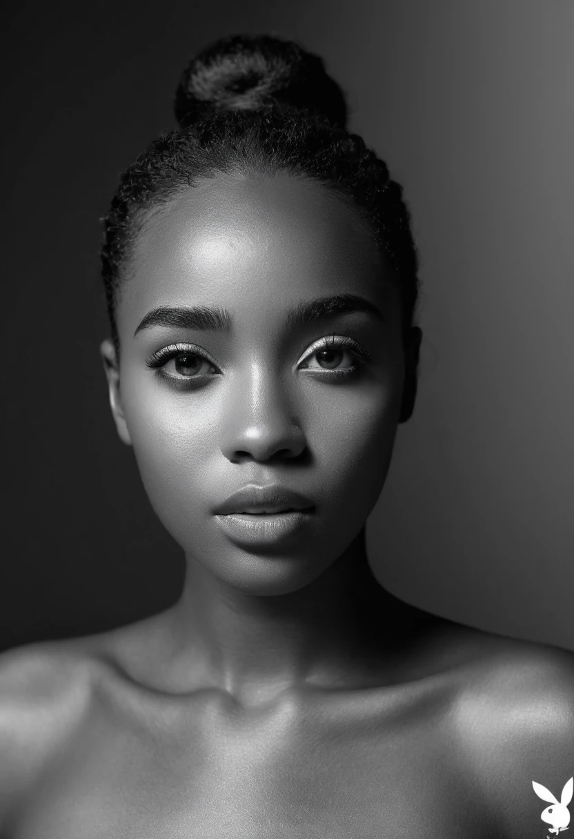 generates a professional 8k UHD photograph of the face of a 25-year-old girl, she is beautiful and African American, with depth of field, which shows the volume and 3D style in the photograph, it is black and white style, perfect lighting, a masterpiece , luxury shot, which looks real and artistic.