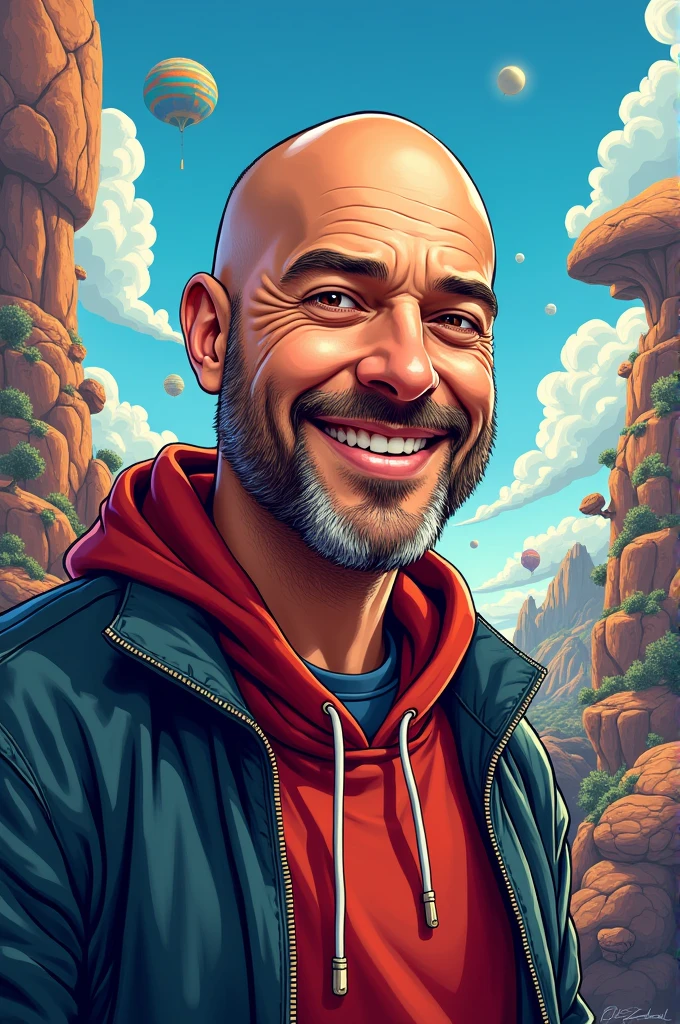 joe rogan cartoon background photo
