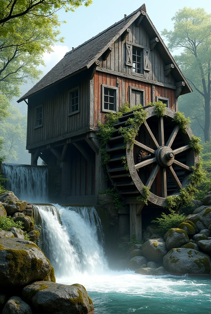 water mill,closer generate energy