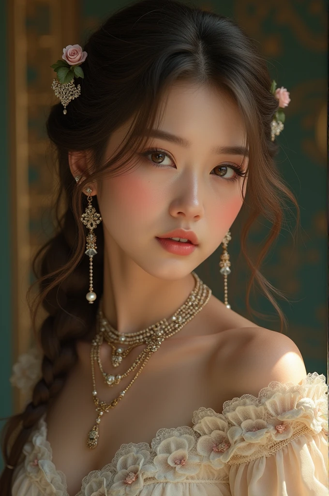 A old time young full of bueaty girl in jewellrt