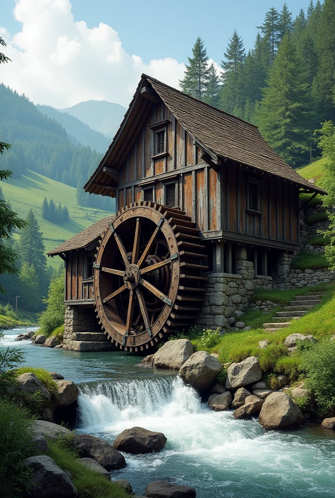 water mill na agua,closer generate energy

