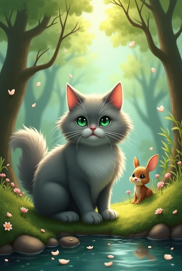 Once upon a time there was a gray cat