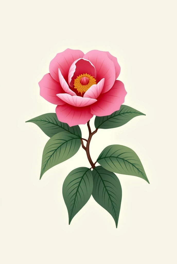 Please create an image of the Korean camellia flower to use as a logo.