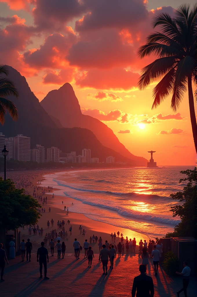 A sunset in Rio de Janeiro