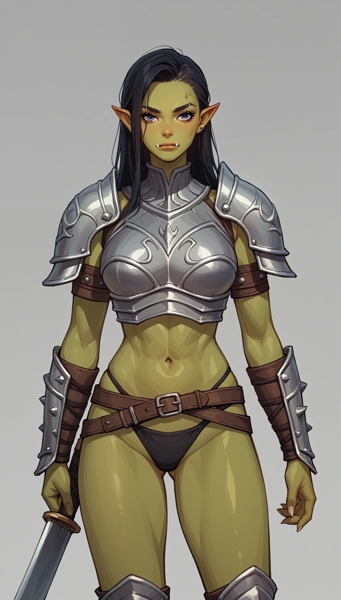 score_9, score_8_up, score_7_up, score_6_up, score_5_up, score_4_up, BREAK source_anime, rating_safety,
orc, female, tall body, armor, solo, simple background