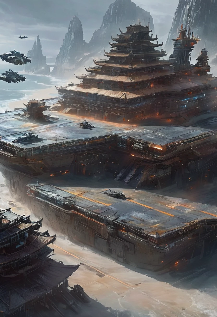 A mysterious black triangle symbol flickering in the air, with a captured traitor Qin Yu below, surrounded by military aircraft and soldiers, by Manhua --niji 5 --auto