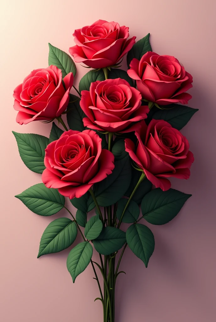 Beautiful bouquet of red roses