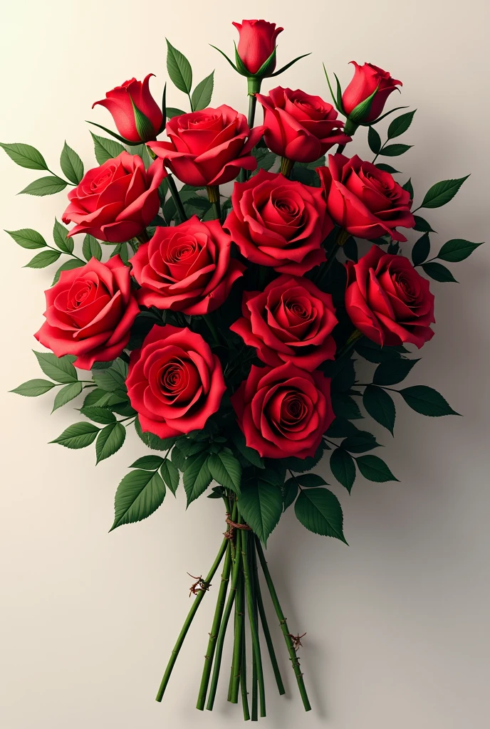Beautiful bouquet of red roses