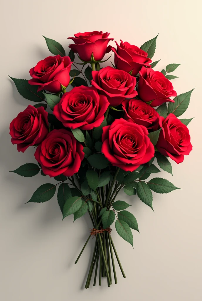 Beautiful bouquet of red roses