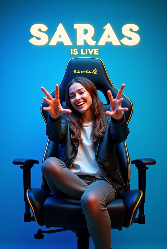 Creating a YouTube Live Image for a Gaming Girl
Key Elements:
Gaming Girl:
Pose: Choose a dynamic pose that conveys energy and excitement. Consider sitting upright or gesturing with your hands.
Expression: A confident, determined, or friendly expression can resonate with your audience.
Outfit: Opt for gaming-themed attire or something comfortable and stylish.
Gaming Chair:
Style: Select a gaming chair that complements your personality and the overall aesthetic. Consider factors like color, design, and features.
Text: SARAS is LIVE
Font: Choose a bold, modern font that is easy to read. Popular choices .
Placement: Position the text prominently on the image, perhaps above or below the girl's head.
Color: Use a contrasting color that stands out against the background. White or yellow often work well on a blue background.
Background:
Color: A solid blue background can create a clean and professional look. Consider using a gradient or texture for added depth.
Elements: You can add subtle elements like gaming-related graphics or patterns to enhance the overall design.