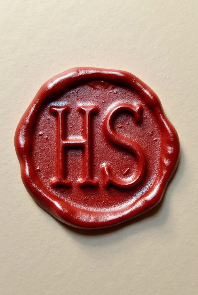 Logo for HS in a wax stamp embossed 