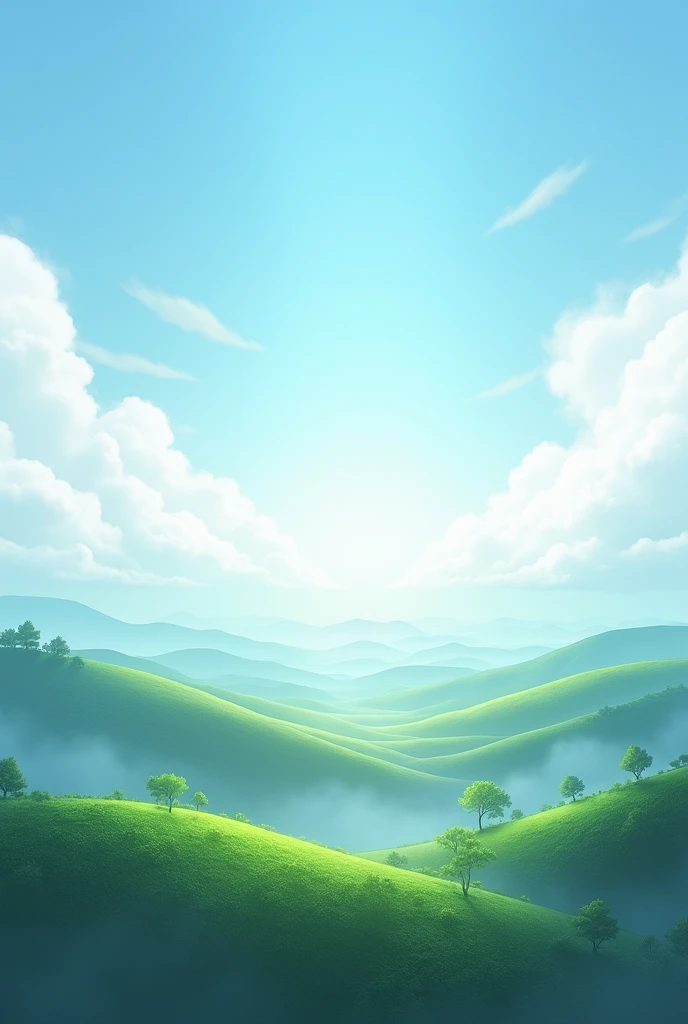 Sky and hills like heaven 