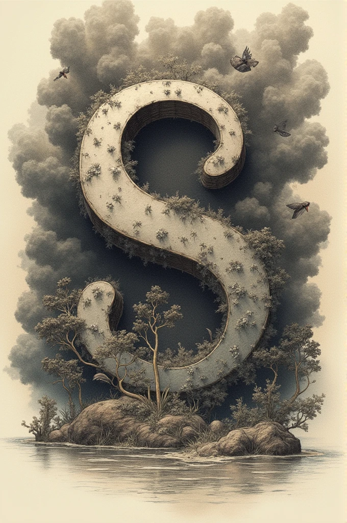 Create a drawing where the letters jss are but they are not noticeable