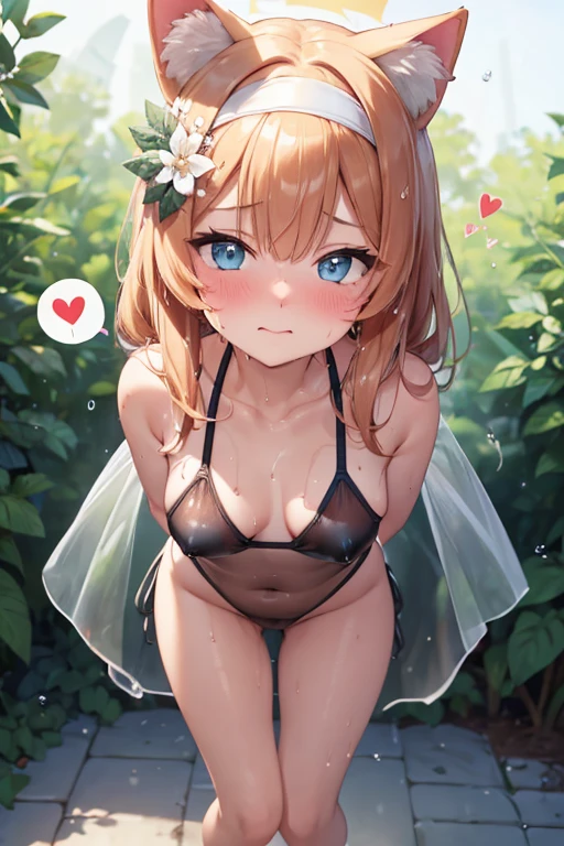 (masterpiece), best quality, expressive eyes, perfect face,nsfw:1.2,full body,embarrassed,breathless:1.1,humid:1.3,full-face blush:1.2,badmood:1.1,Outdoor,spoken heart,see-through swimsuit,wet