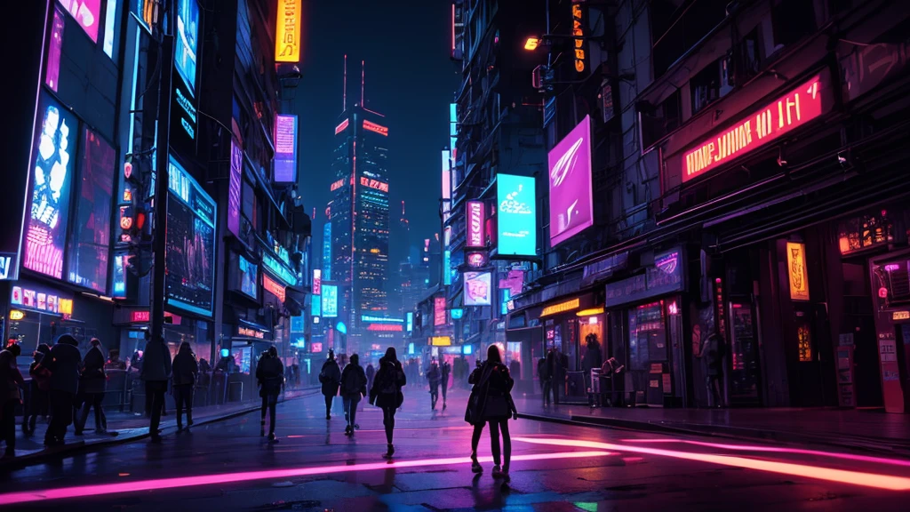 ((masterpiece)),((Highest quality)),((High Detail)), background, cyber punk, City, neon, night