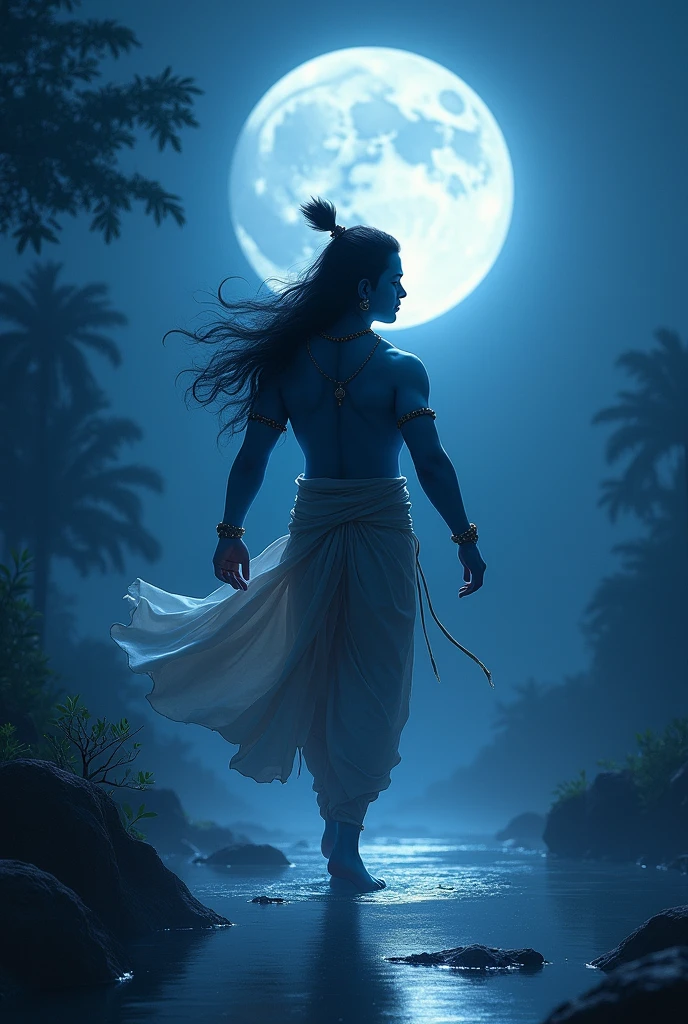 Krishna slip in night moon high quality