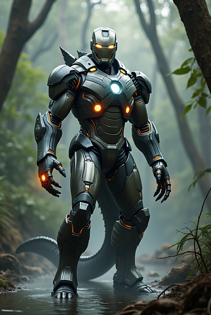Iron man mix crocodile