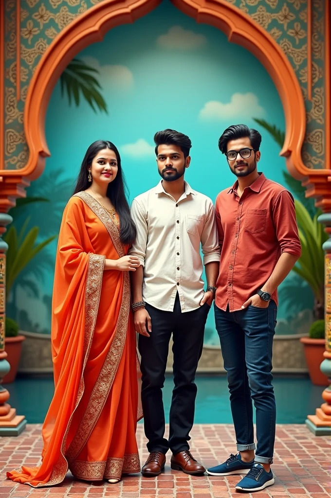 A facebook cover photo for new clothing page for men and women.page name is আবেগী সাজ-Abegi Shaj.contract no:+8801521-729100.I need Bangladeshi culture like three pic,shari,shirt,t-shirt,pant