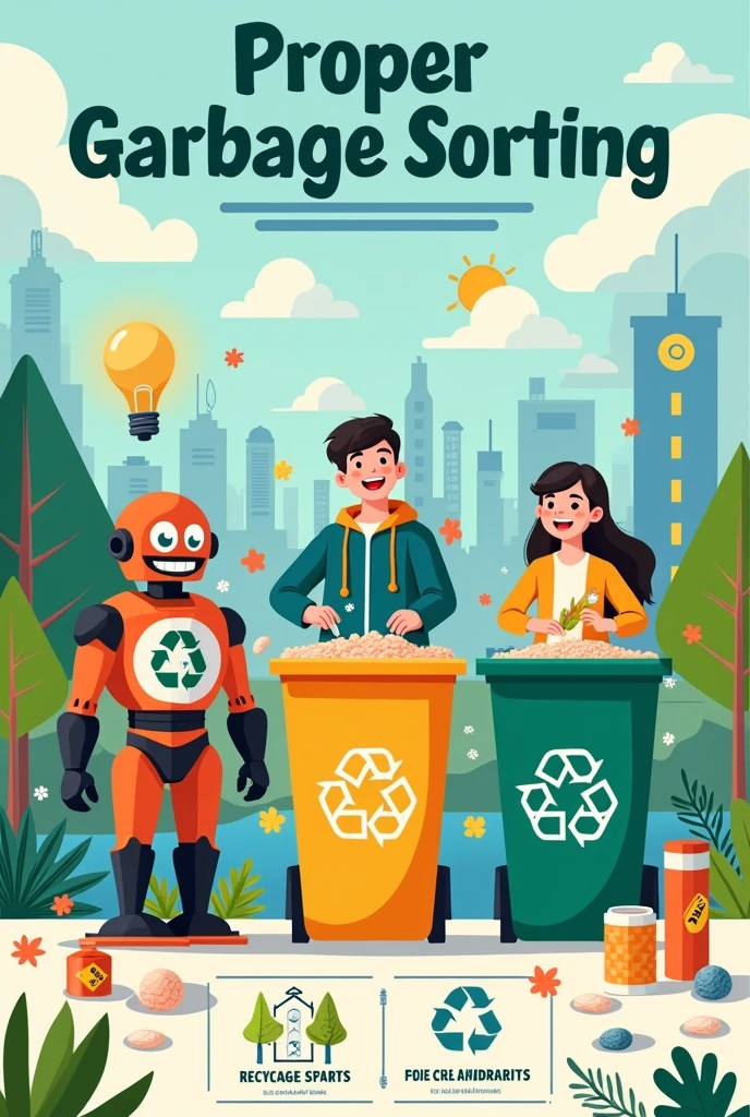 Garbage sorting poster