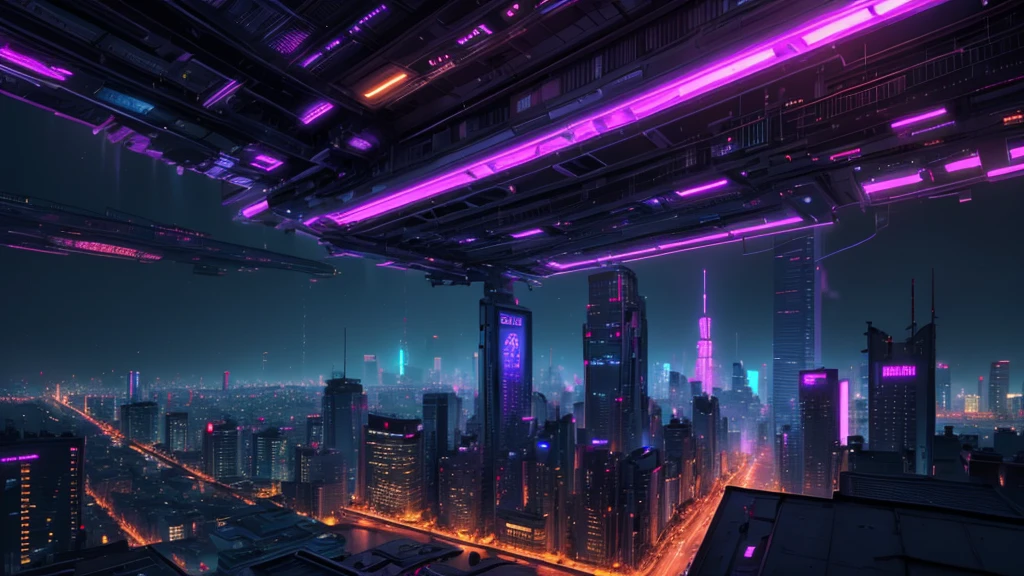 ((masterpiece)),((Highest quality)),((High Detail)), nobody, background, cyber punk, Town, neon, night, skyscraper