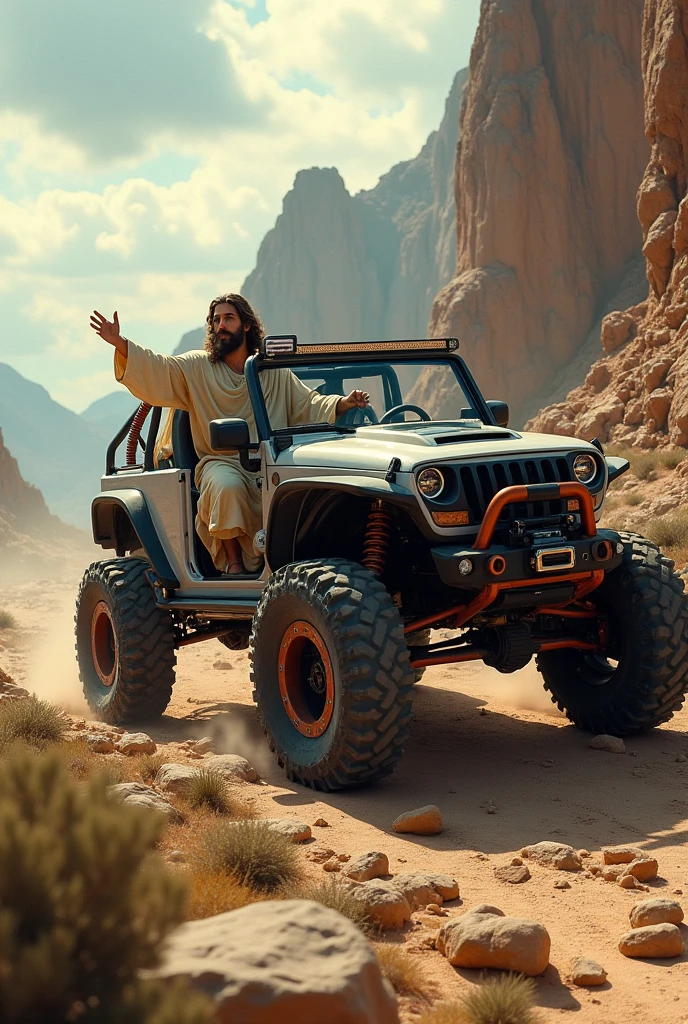 Jesus off road driving 
