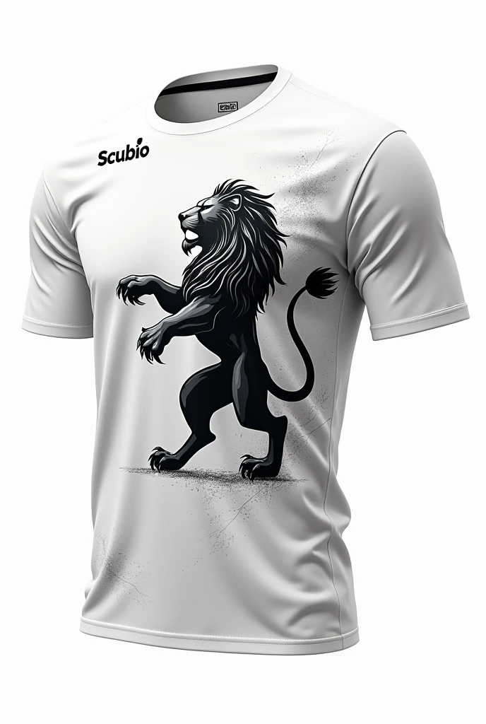 T-shirt Design:
Color: White (dominant, covering at least 60% of the design)
Front:
Main Design: Feature a lion logo facing sideways in a cricket-style pose. Surround the lion with unique and creative designs, such as abstract shapes or dynamic patterns, while ensuring that at least 60% of the front area remains white.
Text: Include "St. Mark" near the lion in a stylish, complementary font.
Back:
Design: The back should be relatively simple.
Text and Numbers: Include the large "00" numbers and the word "CUBIO" in a bold, sporty font. Ensure that these elements are centered and prominent, with minimal additional design elements to keep the focus on the text and numbers. front and back of a tshirt