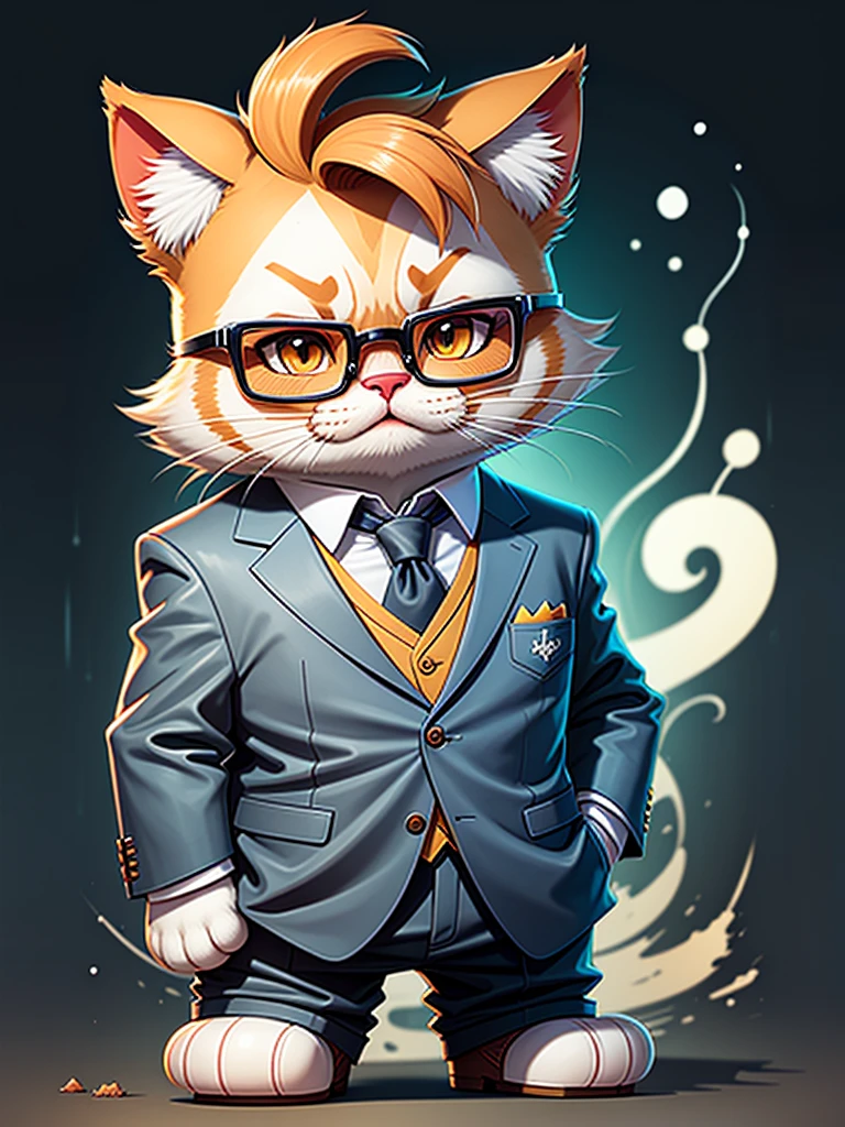 Fucking, Cat,cute,suit、Glasses