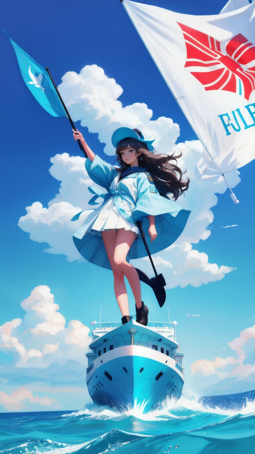 huge, girl,short skirt,teasing,A giant girl taller than a building,Standing in the sea,Wet,The sea water is not up to my calves,Wearing white knee-high socks,Destroy the port,Miniature Port,lifting one's feet,Ready to stampede,Toyed around,low angle of view,shrouded in the villain,Lifted up the skirt,arroganthuge,brown hair,fox ears,Teenagehort skirt,Teasing the villain,A giant girl taller than a building,arrogant,Wearing white panties,Reach out to the little man,huge阴影