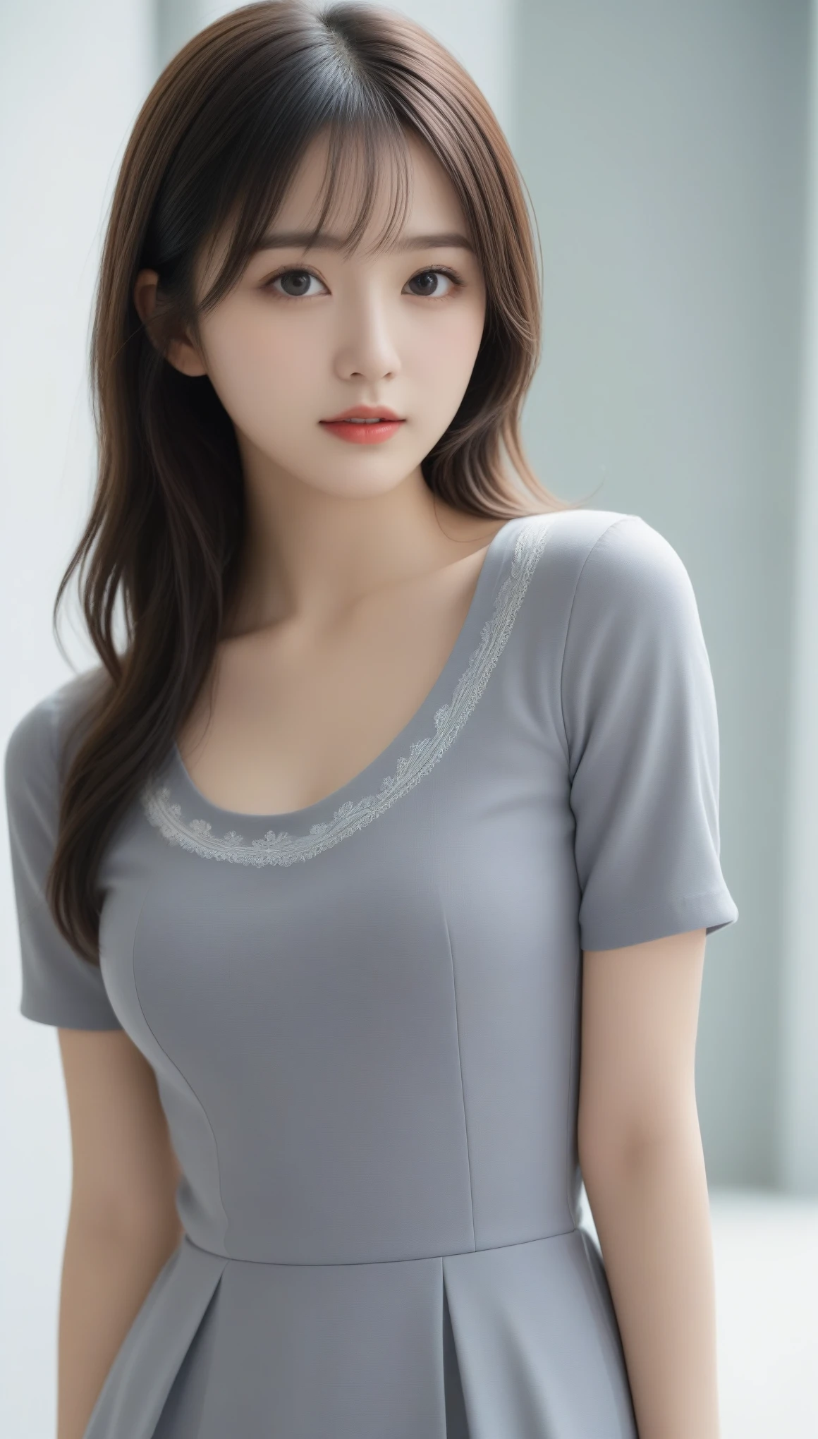8k, Ultra-high resolution, Highest quality, masterpiece, 三分割法によるphotograph,Surreal, photograph, 1 Girl, (:1.3), cute, cute顔, Beautiful eyes in every detail, 細かくdetailedに,masterpiece,One Girl:1.2,Japanese women,Young Wife,Lower body only,(Pencil Skirt:1.3),,Gray background,Near future,Beautiful leg line beauty,Captivating thighs,(Beautiful attention to detail),Subtle details, detailedな顔,,attractive,Fantasy art、Perfect Anatomy、鮮明なdetailed、detailed,Fashion magazine cover, Perfect limbs、Narrow waist,Surreal,Light and shadow,spotlight